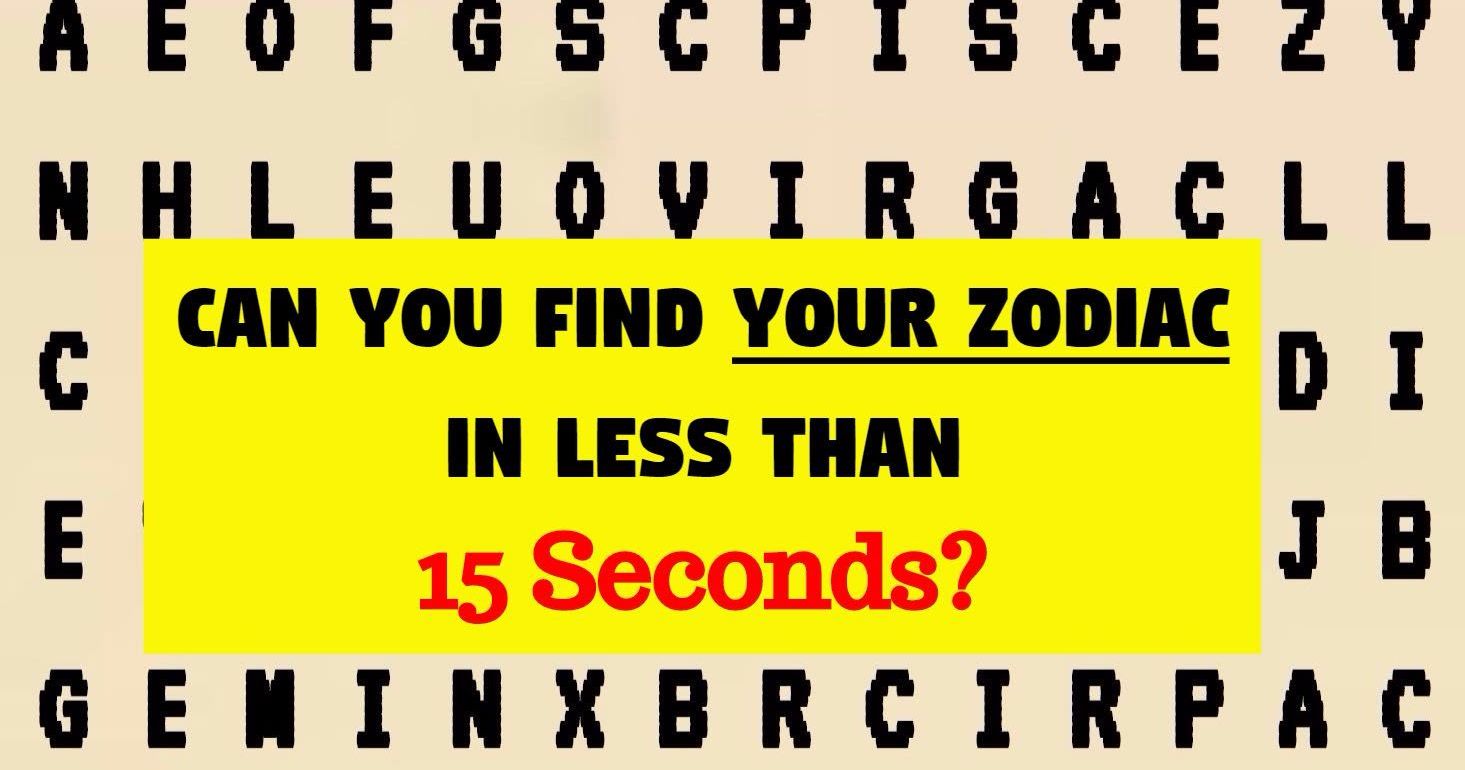 Only Creative People Can Find Their Zodiac In Less Than 15 Seconds